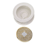 Teapot Warmer Tea Coffee Warmer Base Ceramic Heater with Spoon Lid and Candle Holder White