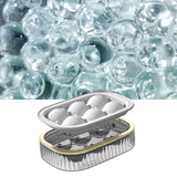 Ice Ball Maker Round Ice Cube Mold Tray for Home Bar Cocktails Bourbon Whiskey Drink Six Balls - White