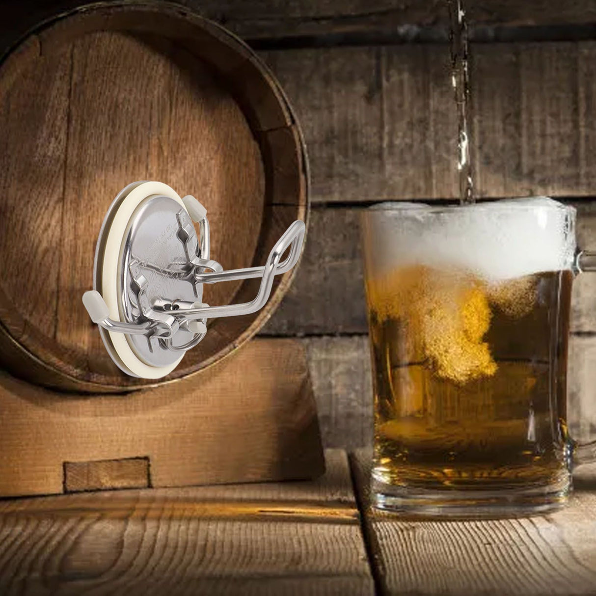 Beer Keg Lid Stainless Steel Soda Barrel Cover Carbonation Lid Accesosry for Home Brewing