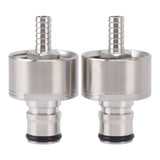 2PCS Stainless Steel Carbonation Cap Forced Carbonation PET Bottle Filling CO2 Coupling Cap for Soda Beer