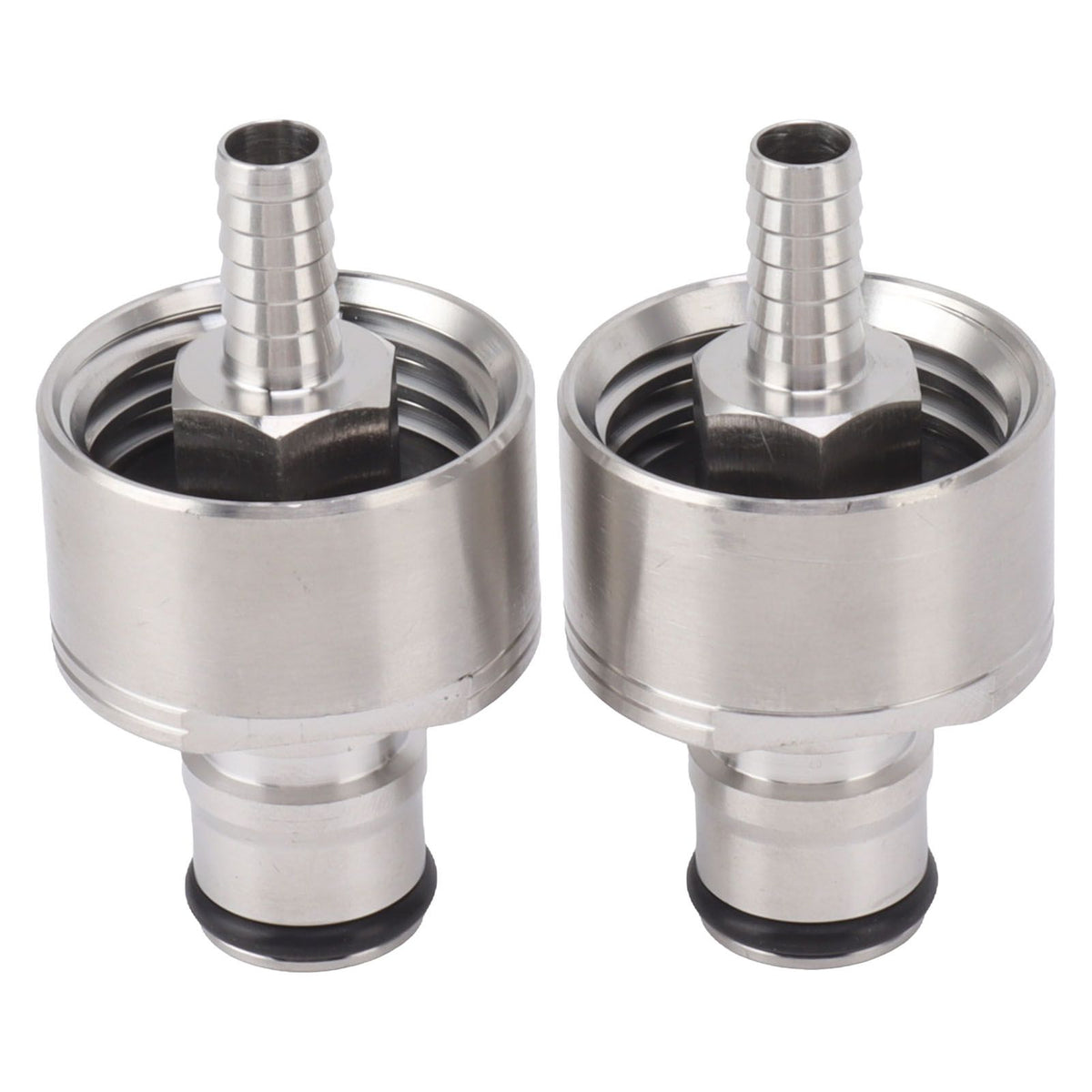 2PCS Stainless Steel Carbonation Cap Forced Carbonation PET Bottle Filling CO2 Coupling Cap for Soda Beer