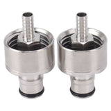 2PCS Stainless Steel Carbonation Cap Forced Carbonation PET Bottle Filling CO2 Coupling Cap for Soda Beer - Front View