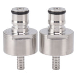 2PCS Stainless Steel Carbonation Cap Forced Carbonation PET Bottle Filling CO2 Coupling Cap for Soda Beer - Side View