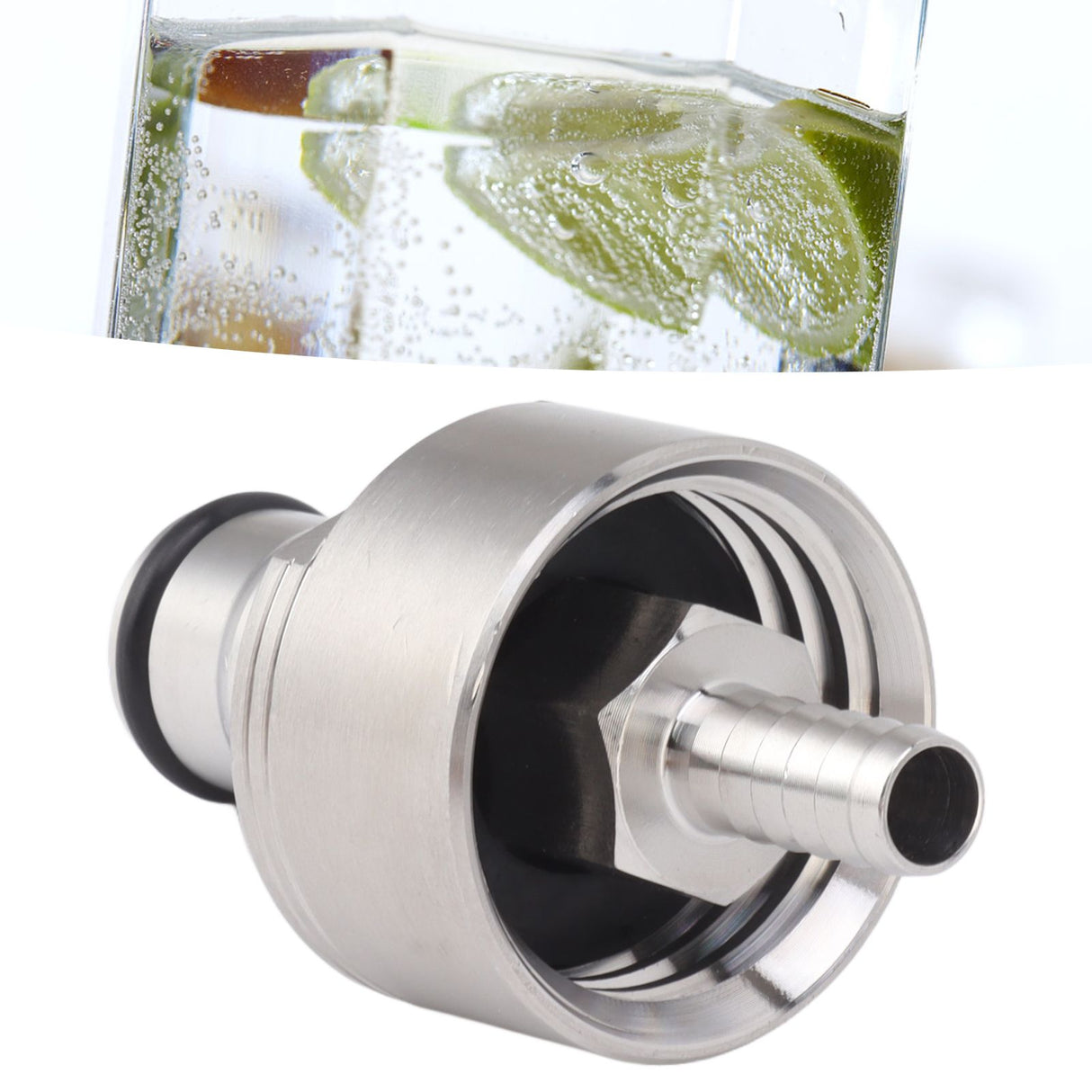2PCS Stainless Steel Carbonation Cap Forced Carbonation PET Bottle Filling CO2 Coupling Cap for Soda Beer