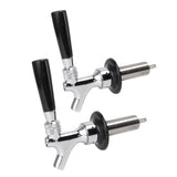 2 Set Beer Tap Stainless Steel Good Sealing 4‑1/8inch Shank 1/4 Barb Beer Faucet G1/2 Thread