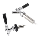 2 Set Beer Tap Stainless Steel Good Sealing 4‑1/8inch Shank 1/4 Barb Beer Faucet G1/2 Thread