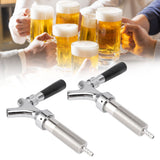 2 Set Beer Tap Stainless Steel Good Sealing 4‑1/8inch Shank 1/4 Barb Beer Faucet G1/2 Thread