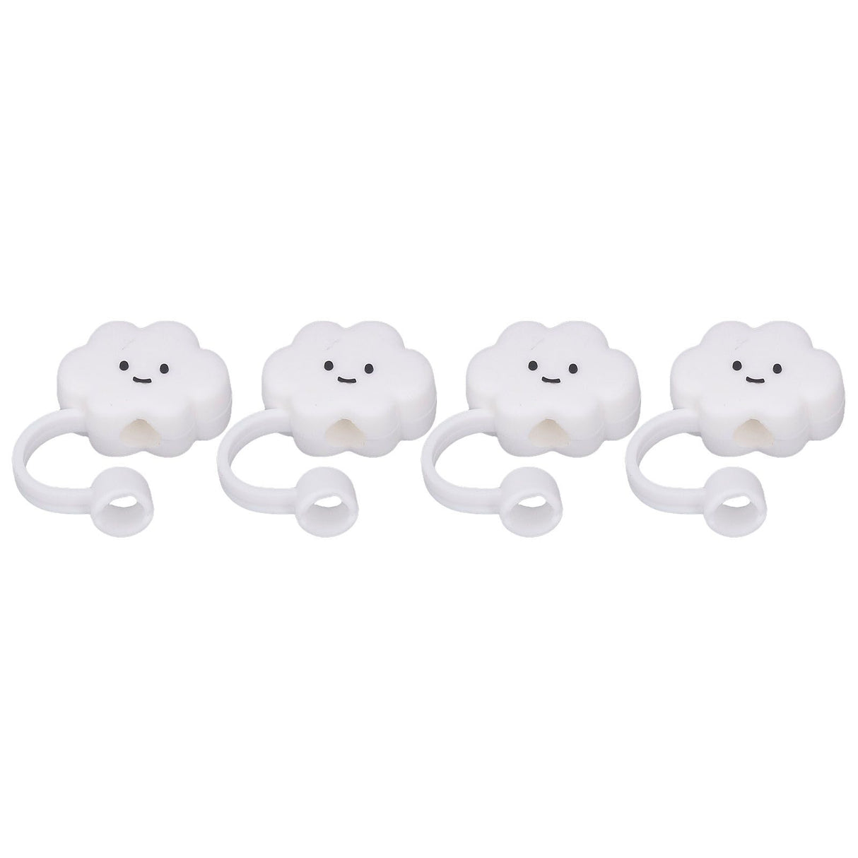 Straw Covers Dustproof Decorative Splash Proof Odorless Reusable Straw Toppers for Party ShoppingTravelling Camping 4 Cloud Straw Caps