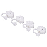 Straw Covers Dustproof Decorative Splash Proof Odorless Reusable Straw Toppers for Party ShoppingTravelling Camping 4 Cloud Straw Caps