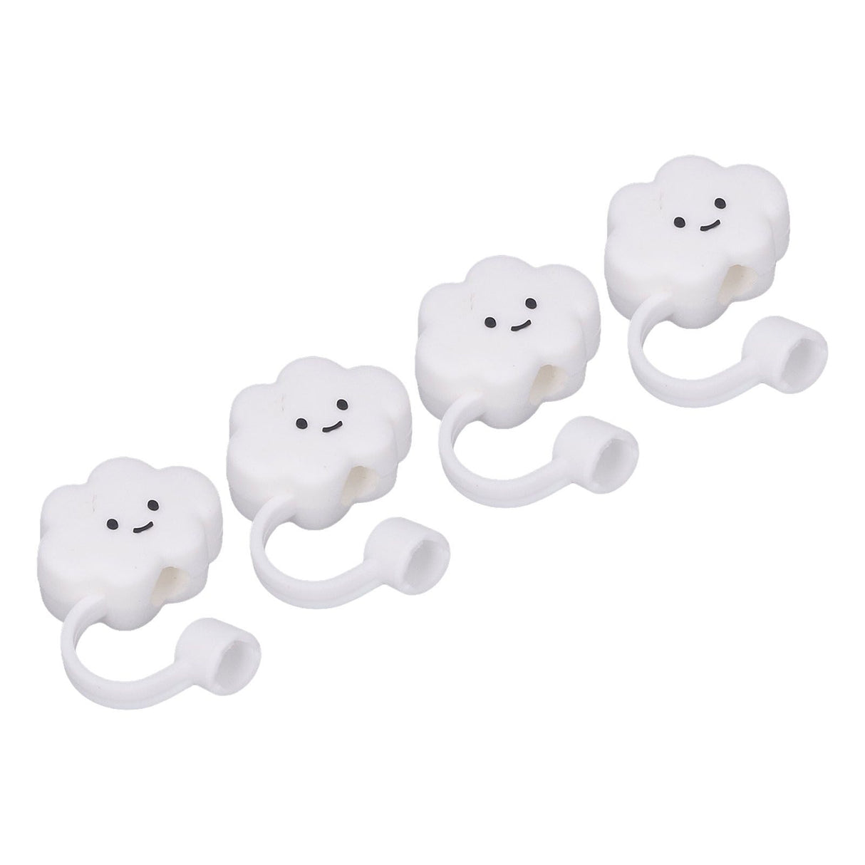 Straw Covers Dustproof Decorative Splash Proof Odorless Reusable Straw Toppers for Party ShoppingTravelling Camping 4 Cloud Straw Caps