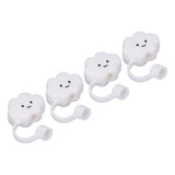 Straw Covers Dustproof Decorative Splash Proof Odorless Reusable Straw Toppers for Party ShoppingTravelling Camping 4 Cloud Straw Caps