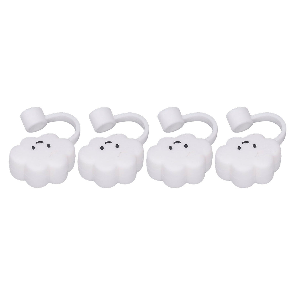Straw Covers Dustproof Decorative Splash Proof Odorless Reusable Straw Toppers for Party ShoppingTravelling Camping 4 Cloud Straw Caps