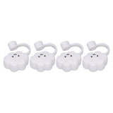 Straw Covers Dustproof Decorative Splash Proof Odorless Reusable Straw Toppers for Party ShoppingTravelling Camping 4 Cloud Straw Caps