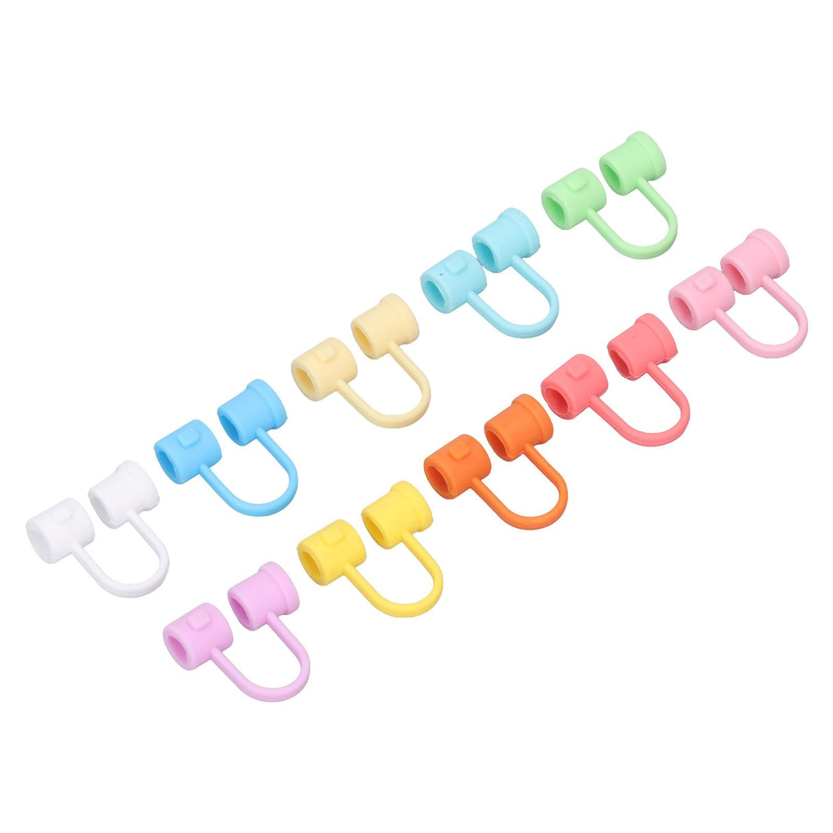 Straw Covers Dustproof Decorative Splash Proof Odorless Reusable Straw Toppers for Party ShoppingTravelling Camping 24 Rainbow Coloured Straw Caps