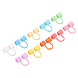 Straw Covers Dustproof Decorative Splash Proof Odorless Reusable Straw Toppers for Party ShoppingTravelling Camping 24 Rainbow Coloured Straw Caps