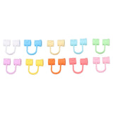 Straw Covers Dustproof Decorative Splash Proof Odorless Reusable Straw Toppers for Party ShoppingTravelling Camping 24 Rainbow Coloured Straw Caps