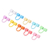 Straw Covers Dustproof Decorative Splash Proof Odorless Reusable Straw Toppers for Party ShoppingTravelling Camping 24 Rainbow Coloured Straw Caps