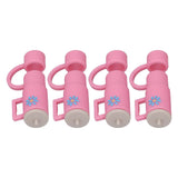 Straw Covers Dustproof Decorative Splash Proof Odorless Reusable Straw Toppers for Party ShoppingTravelling Camping 4 Cup Straw Caps