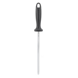 Carbon Steel Sharpening Steel Knife Blade Sharpener Honing Rod Professional Kitchen Chef Stick Comfortable Plastic Handle - Front View
