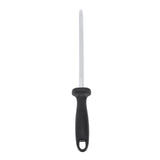 Carbon Steel Sharpening Steel Knife Blade Sharpener Honing Rod Professional Kitchen Chef Stick Comfortable Plastic Handle - 45-Degree Angle
