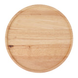 Round Wood Tray 30cm Simple Style Stable Serving Tray for Breakfast Pizza Fruit Snacks