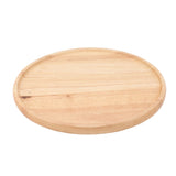 Round Wood Tray 30cm Simple Style Stable Serving Tray for Breakfast Pizza Fruit Snacks - Low Angle