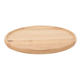 Round Wood Tray 30cm Simple Style Stable Serving Tray for Breakfast Pizza Fruit Snacks - Extra Image