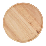 Round Wood Tray 30cm Simple Style Stable Serving Tray for Breakfast Pizza Fruit Snacks