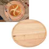 Round Wood Tray 30cm Simple Style Stable Serving Tray for Breakfast Pizza Fruit Snacks