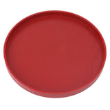 Tea Tray Wooden Wine Red Round Tea Plate Green Tea Baking Serving Plate for Home Tea House 24cm / 9.45in