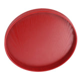 Tea Tray Wooden Wine Red Round Tea Plate Green Tea Baking Serving Plate for Home Tea House 27cm / 10.63in