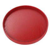 Tea Tray Wooden Wine Red Round Tea Plate Green Tea Baking Serving Plate for Home Tea House 27cm / 10.63in