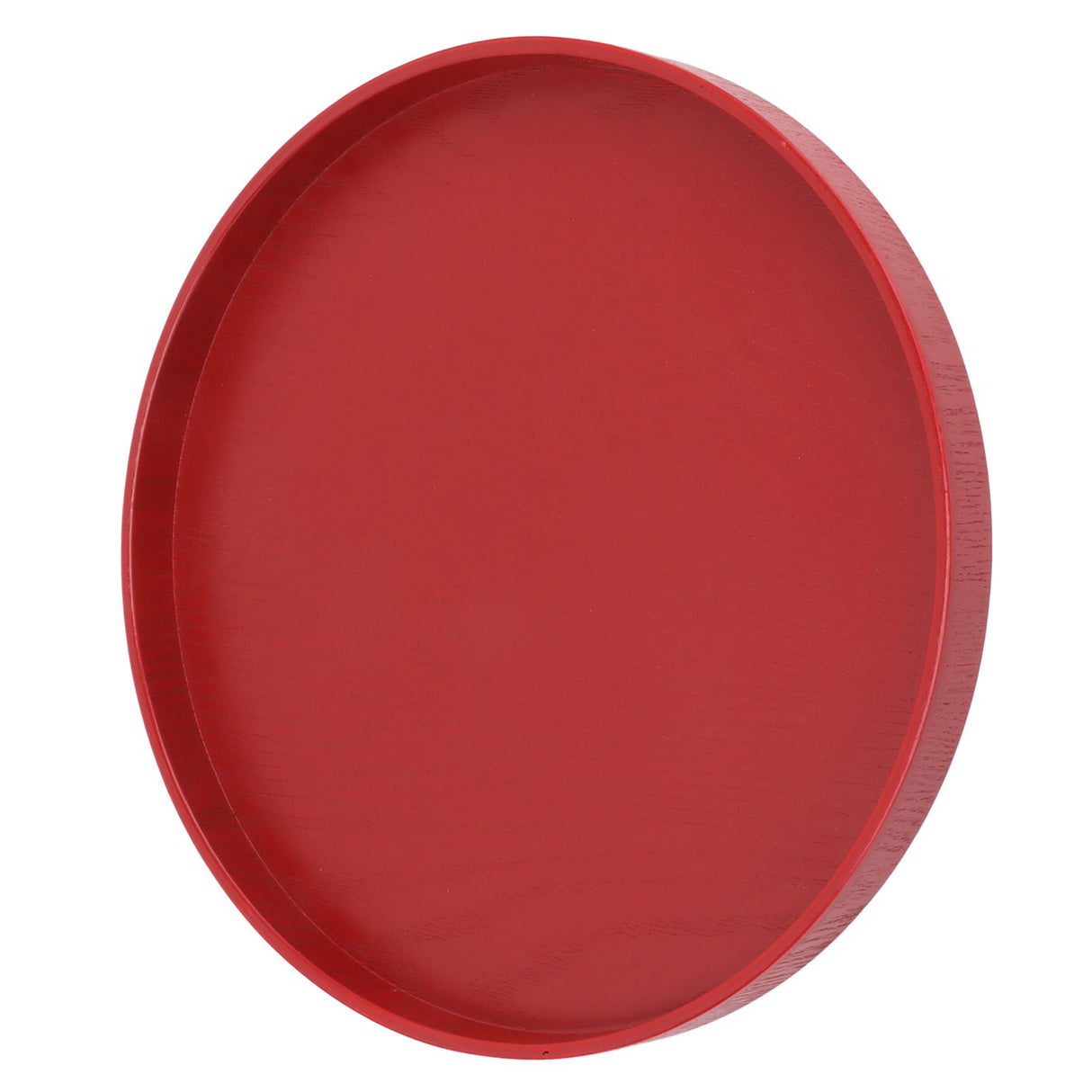 Tea Tray Wooden Wine Red Round Tea Plate Green Tea Baking Serving Plate for Home Tea House 27cm / 10.63in