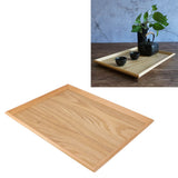 Rectangle Wood Tray Multifunctional Serving Tray for Fruit Food Pizza Gathering Outdoor 36.5 X 27cm - Extra Image