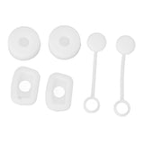 6PCS Cup Straw Stopper Sealed Reusable Straw Cover Cap Square Round Spill Stoppers Silicone Leak Stopper Set White