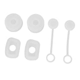 6PCS Cup Straw Stopper Sealed Reusable Straw Cover Cap Square Round Spill Stoppers Silicone Leak Stopper Set Transparent