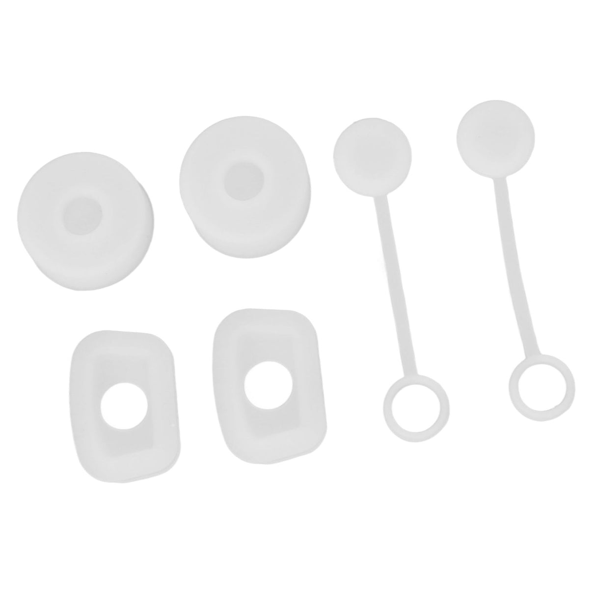 6PCS Cup Straw Stopper Sealed Reusable Straw Cover Cap Square Round Spill Stoppers Silicone Leak Stopper Set Transparent