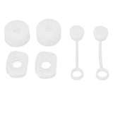 6PCS Cup Straw Stopper Sealed Reusable Straw Cover Cap Square Round Spill Stoppers Silicone Leak Stopper Set Transparent - 45-Degree Angle