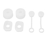 6PCS Cup Straw Stopper Sealed Reusable Straw Cover Cap Square Round Spill Stoppers Silicone Leak Stopper Set Transparent