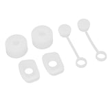 6PCS Cup Straw Stopper Sealed Reusable Straw Cover Cap Square Round Spill Stoppers Silicone Leak Stopper Set Transparent