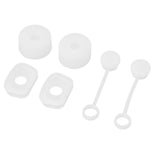 6PCS Cup Straw Stopper Sealed Reusable Straw Cover Cap Square Round Spill Stoppers Silicone Leak Stopper Set Transparent - Extra Image