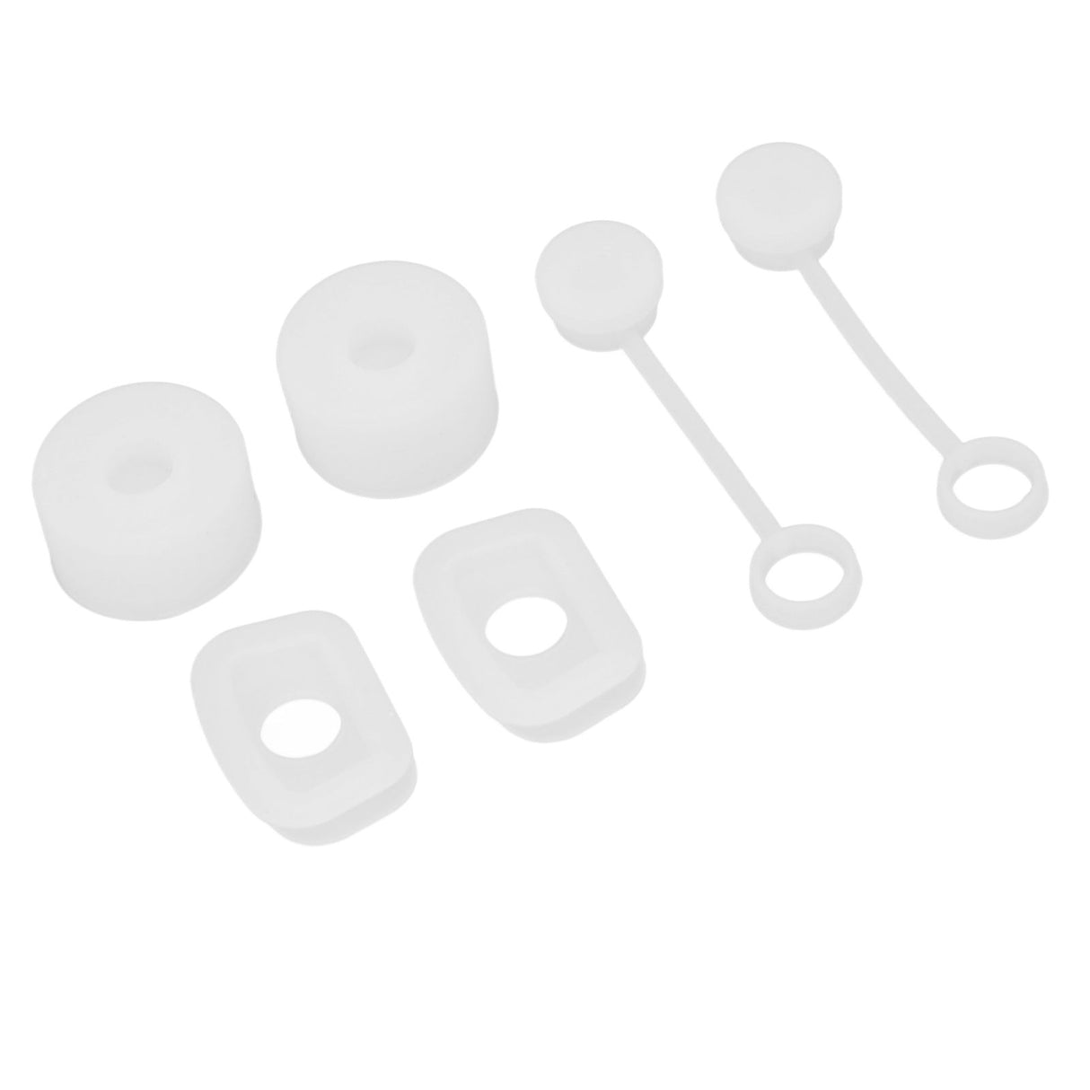 6PCS Cup Straw Stopper Sealed Reusable Straw Cover Cap Square Round Spill Stoppers Silicone Leak Stopper Set Transparent