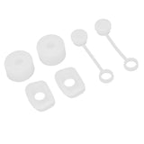 6PCS Cup Straw Stopper Sealed Reusable Straw Cover Cap Square Round Spill Stoppers Silicone Leak Stopper Set Transparent - Extra Image