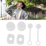 6PCS Cup Straw Stopper Sealed Reusable Straw Cover Cap Square Round Spill Stoppers Silicone Leak Stopper Set Transparent