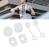 6PCS Cup Straw Stopper Sealed Reusable Straw Cover Cap Square Round Spill Stoppers Silicone Leak Stopper Set Transparent