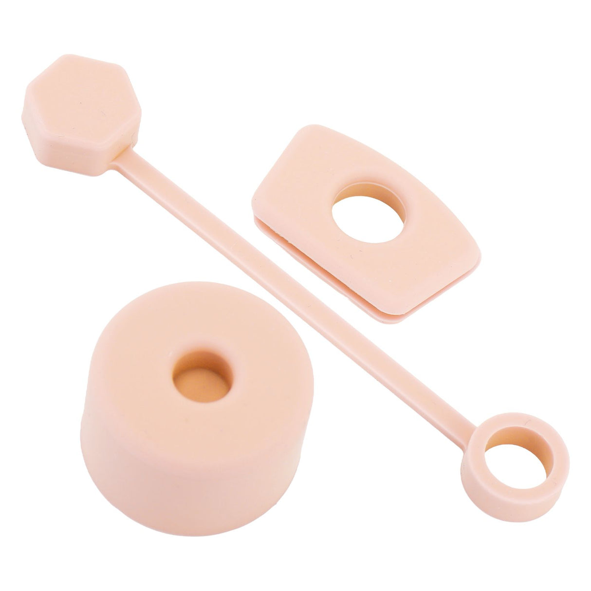 4 Set Silicone Spill Proof Stopper Set Tumbler Accessories Including Straw Cover Cap Square Leak Stopper Round Lid Stopper Plug Pink