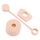 4 Set Silicone Spill Proof Stopper Set Tumbler Accessories Including Straw Cover Cap Square Leak Stopper Round Lid Stopper Plug Pink