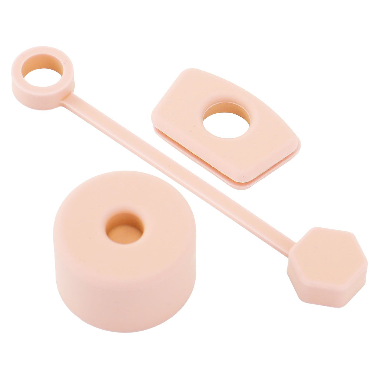 4 Set Silicone Spill Proof Stopper Set Tumbler Accessories Including Straw Cover Cap Square Leak Stopper Round Lid Stopper Plug Pink