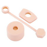 4 Set Silicone Spill Proof Stopper Set Tumbler Accessories Including Straw Cover Cap Square Leak Stopper Round Lid Stopper Plug Pink