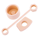 4 Set Silicone Spill Proof Stopper Set Tumbler Accessories Including Straw Cover Cap Square Leak Stopper Round Lid Stopper Plug Pink